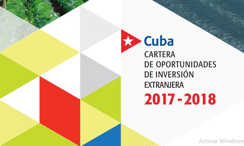 Nueva cartera de oportunidades para la inversión extranjera en Cuba.